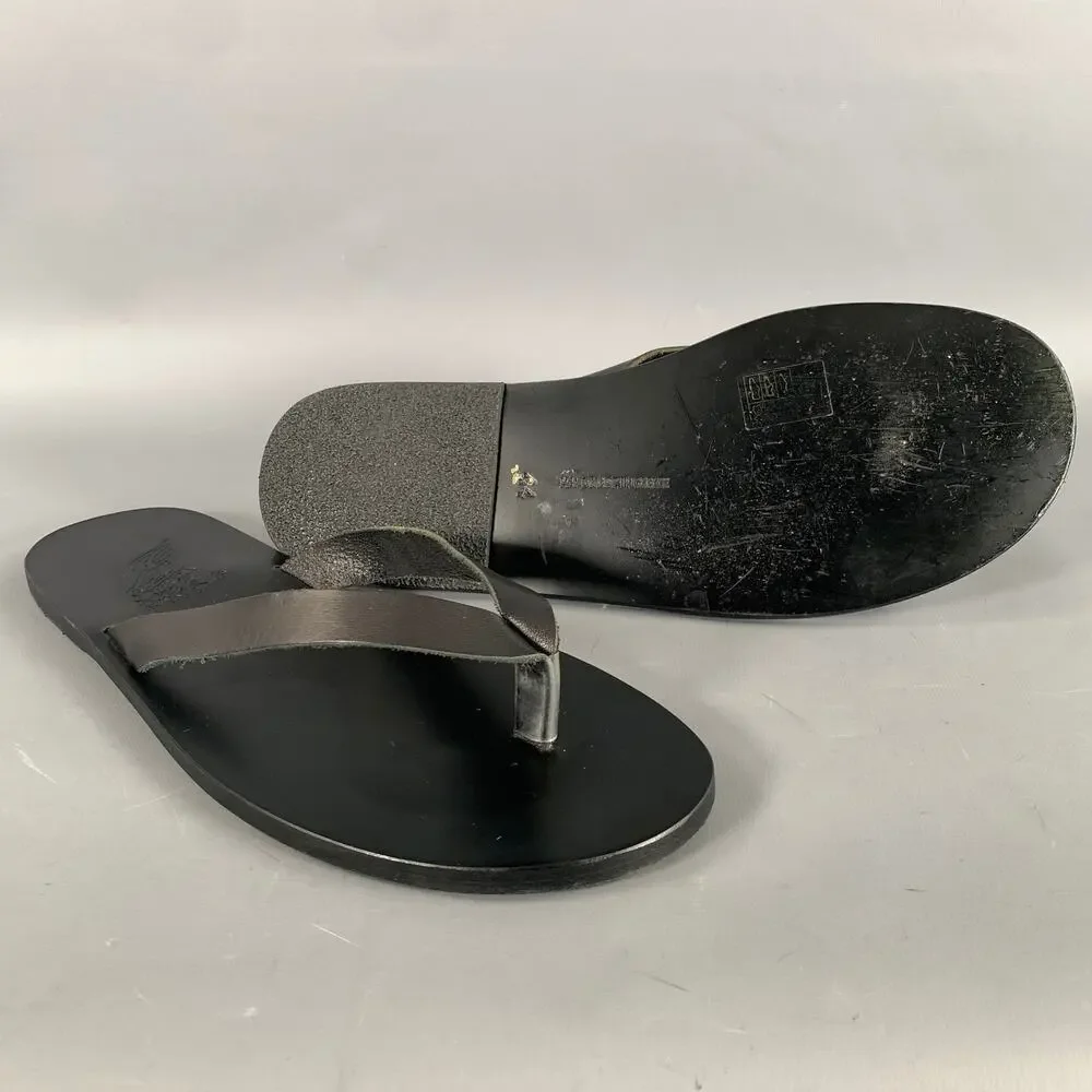 ANCIENT GREEK SANDALS Size 11 Black Solid Thong Sandals Etheria platform thong sandals in black - Ancient Greek  main image 2